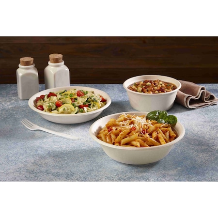 Sofidel Pulp Plus Round Bowl 32 oz Natural Color PFAS Free 49032D300PLS