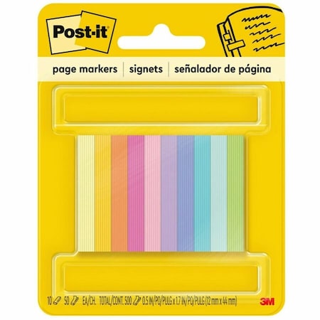 Post-It Flag, PageMarker, Bright, 10, Ast, PK500 670-10AB