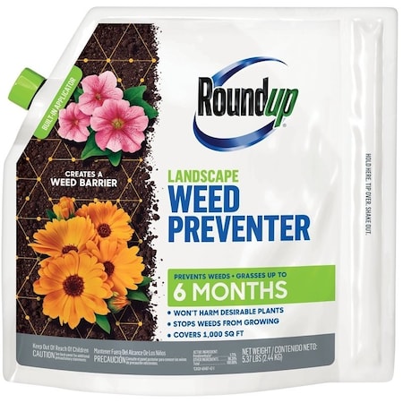 Roundup 4385106 Landscape Weed Preventer, Solid, Sprinkle Application, 54 lb Bag 502051005
