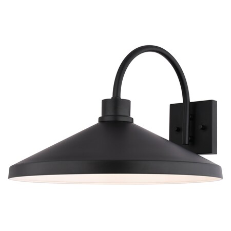 Vaxcel Highland Park Matte Black White Outdoor Wall Sconce Light, LED Compatible T0803