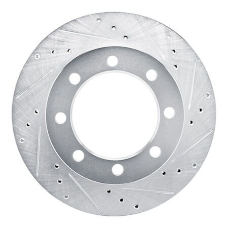 Dynamic Friction Co DFC Brake Rotor - Drilled and Slotted - Silver 631-40047R