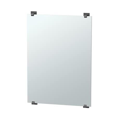 Gatco Elevate 30" Frameless Fixed Mount Mirror, Matte Black 1595MX