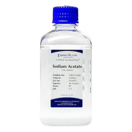 Growcells Sodium Acetate Solution, Bottle, 2 L MRGE-5266