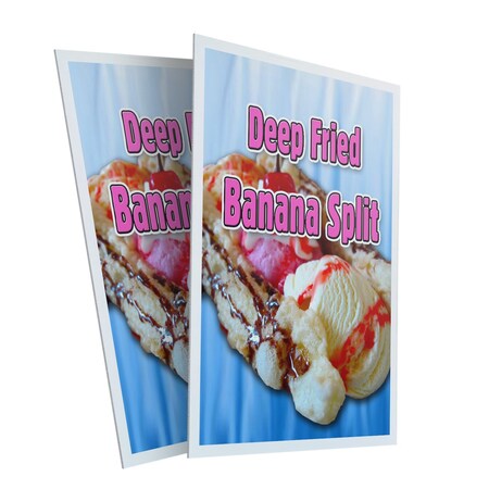 Signmission Deep Fried Banana Split, Plastic Signs Only 24 Inch x 36 Inch, Corrugated Plastic, 2PK CSB-2436-2PACK-Deep Fried Banana Split