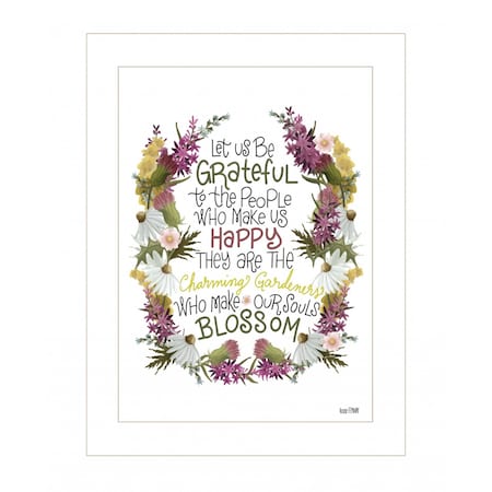 Homeroots Charming Garden 2 White Framed Print Wall Art 407658