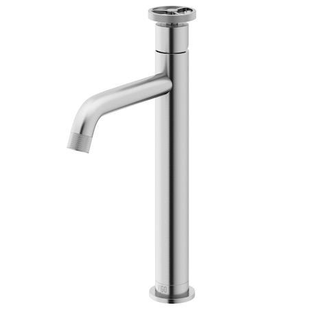 Vigo Cass Single Handle Single-Hole Bathroom Vessel Faucet in Brushed Nickel VG03030BN