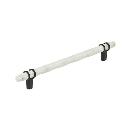 Amerock Carrione 8 inch 203mm Center-to-Center Marble White/Black Bronze Cabinet Pull BP36663MWBBR