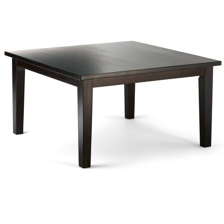Homeroots 54" Brown Solid Wood Frame Base Square Dining Table 640724