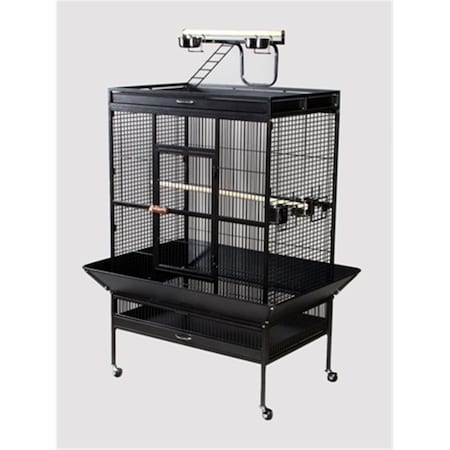 Bpf 30 in. x 22 in. x 63 in. Wrought Iron Select Cage - Black BP486567