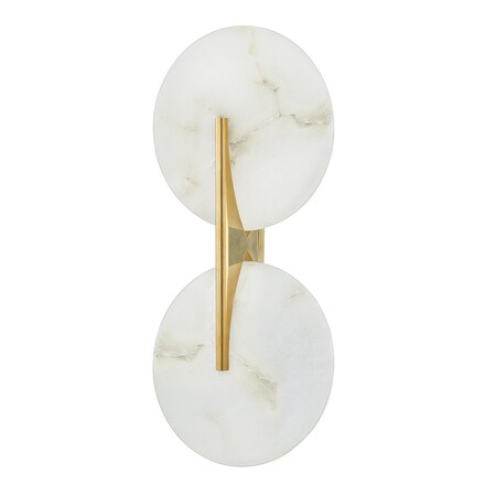 Corbett Lighting Asteria 2 Light Wall Sconce 9.75 In. Vintage Brass 418-21-VB