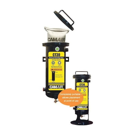 Devilbiss CAMAIR CT30 Wall Mount Desiccant Air Dryer, 1/2 in FNPT Inlet x 1/2 in FNPT Outlet 130500