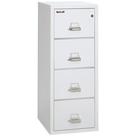 Fireking 4 Drawer, 1 Hr Fire & impact rated, 25" depth Letter Arctic White 4-1825-CAW