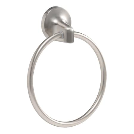 Geo 6" Transitional Metal Towel Ring Satin Nickel Finish GBA-GDMTR-SN