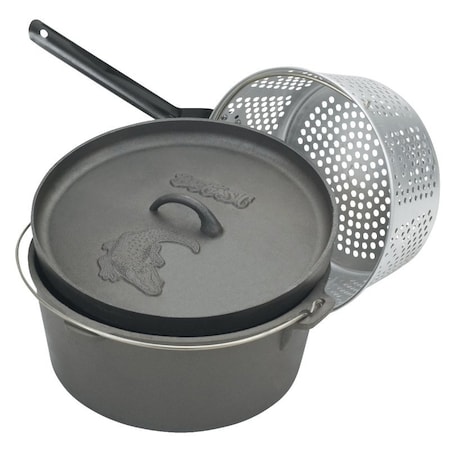 Barbour Fry Pots 12 in. 8.5Qt Cast Iron W 7460