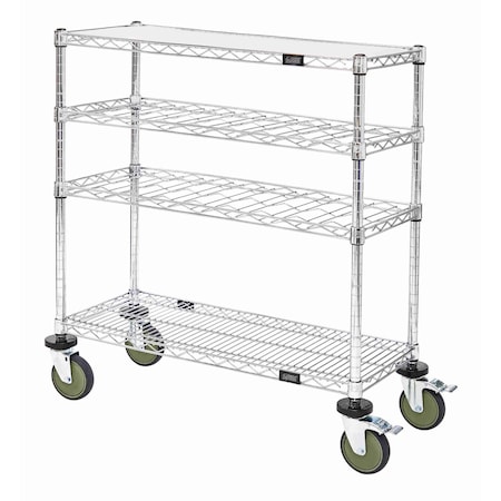 Quantum Storage Systems WIRE CRADLE CART 14X48X40 W/INLAY CHROME WRC-1448WSC
