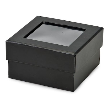 Nashville Wraps Black Gourmet Rigid Window Box, Petite 3.75x3.75x2in, 24PK 610BBK