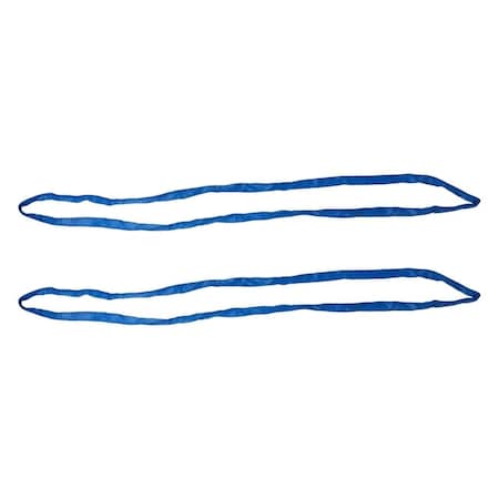 Mytee Products Round Sling 20ft Blue 21200# Vertical 17000# Choker 42400# Basket, 2PK RSL-20-21200x2