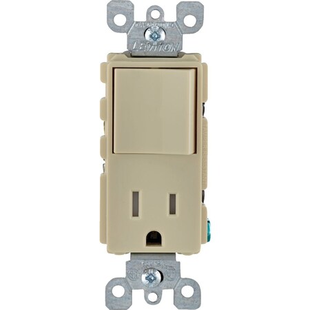 Leviton Decora Ivory 15A Switch & Outlet S01-T5625-0IS