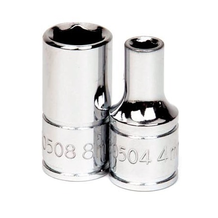 Williams 1/4" Drive, 4.5mm Metric Socket, 6 Points JHW30598