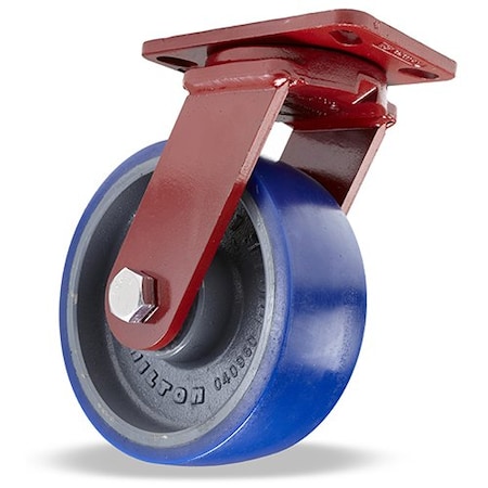 Hamilton Spinfinity Maintenance-Free Kingpinless ZFFM Series Swivel Caster, 8" x 3" Ergo-Glide Wheel (80A) S-ZFFM-83SPB-FB