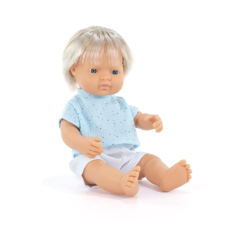 Miniland My Friends & Me Baby Doll, Blonde Boy, 15'' 33201