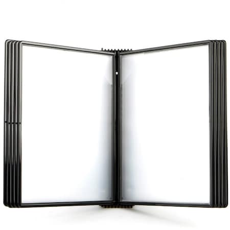 Tarifold Easy Load Wall Display Unit, 10 Black Pockets EZW771