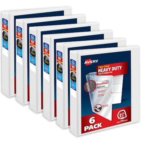 Avery Binder, Heavy-Duty View 3 Ring, PK6 79276