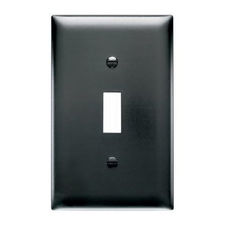 Pass & Seymour BLK 1G Nyl Wall Plate TP1BKCC15