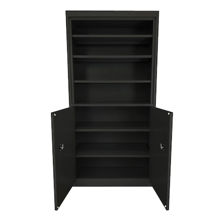 Steel Cabinets Usa Cabinet Bookcase, 72 in H, 33 in W, Charcoal, 5 Shelves CBC-331872-C