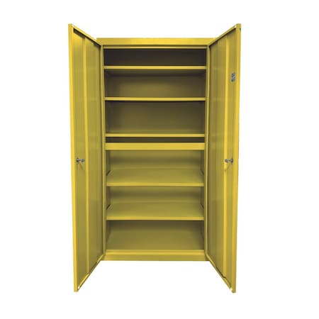 Steel Cabinets Usa Storage Cabinet, 72 in H, 30 in W, Yellow, 5 Shelves UA-301872-5-Y