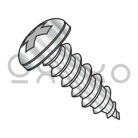 6-18X3/4 Phillips Pan Self Tapping Screw Type A Fully Threaded 410 Stainless Steel, 5000PK