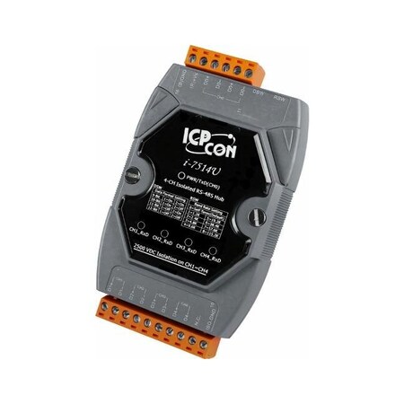 Icp Das Isolated 4 Channels RS-485 Repeater/Hub/Splitter. Operating Temperatures, -25C - + I-7514U
