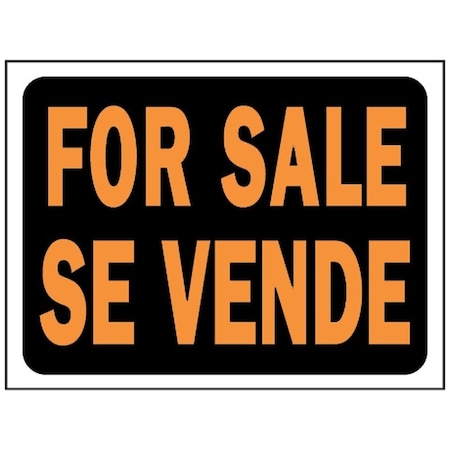 Hy-Ko HyGlo Series Identification Sign, For Sale Se Vende, Fluorescent Orange Legend, Plastic 3064