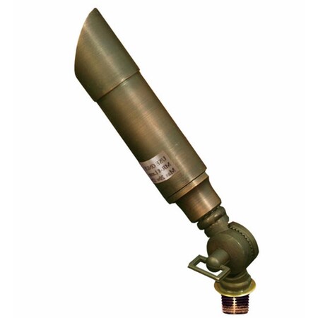 Intense Solid Brass Directional Spotlight with Hood- Antique Brass - 12V IN3476755