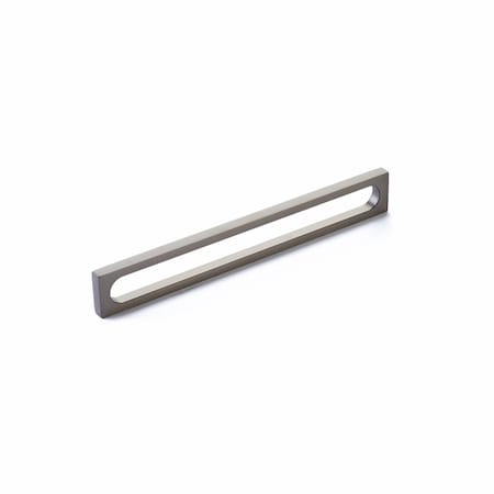 Schaub 8-3/8in Cafe Modern Oval Slot Cabinet Pull with 8in Center to Center Gun Metal Finish 10034-GM