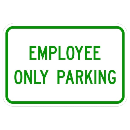 Sign Solutions Usa Parking Sign, 18 in W, Aluminum Sign, White DCS06DWT1812CUS00199