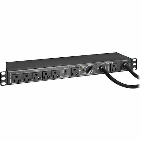 Eaton Tripp Lite Series 100-125V 16A Single-Phase Hot-Swap PDU with Manual Bypass - 6 NEMA 5-20R PDUB201U