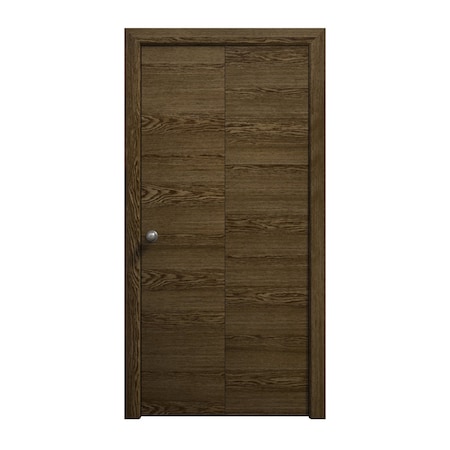 Sartodoors Sliding Closet Bi-fold Doors 64 x 96 inches, Ego 5000 Marble Oak, Sturdy Tracks Moldings Trims Har EGO5000BF-DMR-64x96 (2* 32x96)