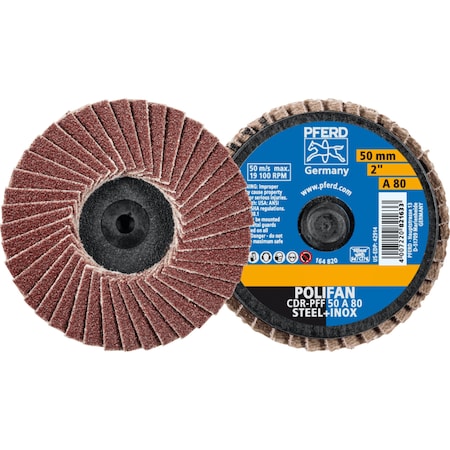 Pferd 2'' POLIFAN Mini Flap Disc - Flat - Aluminum Oxide - 80 Grit 42914