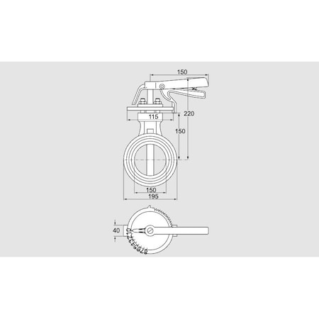 Honeywell Kromschroder VLV, BFLY, AIR AND FLUE GAS, DKR 150Z03H450 KS72701310