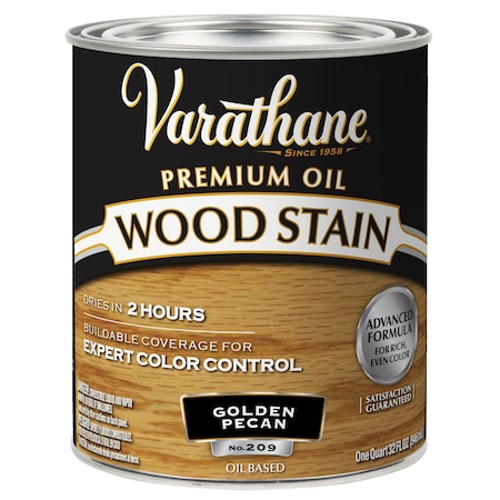 Varathane Premium Wood Stain, Oil Based, Golden Pecan, 1 Quart 211710H