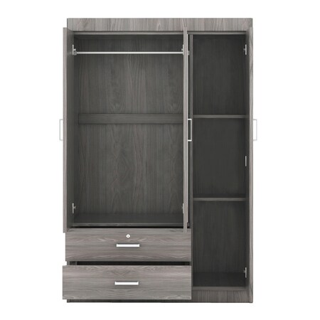 Homeroots Gray Solid and Manufactured Wood Bedroom Set 592878