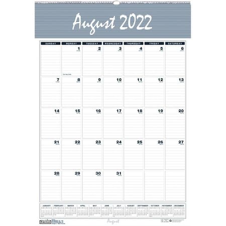 House Of Doolittle Bar Harbor Academic Wall Calendar, 22inL, 15.5inW 353