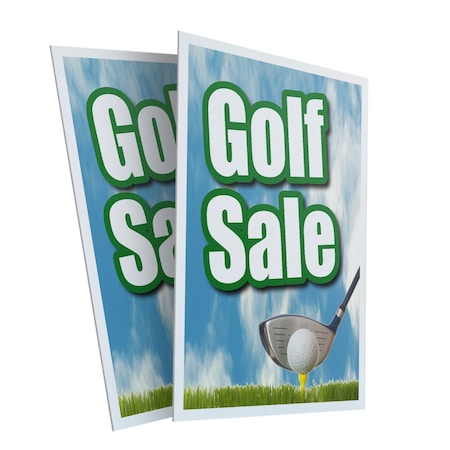 Signmission Golf Sale, Plastic Signs Only 24 Inch x 36 Inch, Corrugated Plastic, 2PK CSB-2436-2PACK-Golf Sale