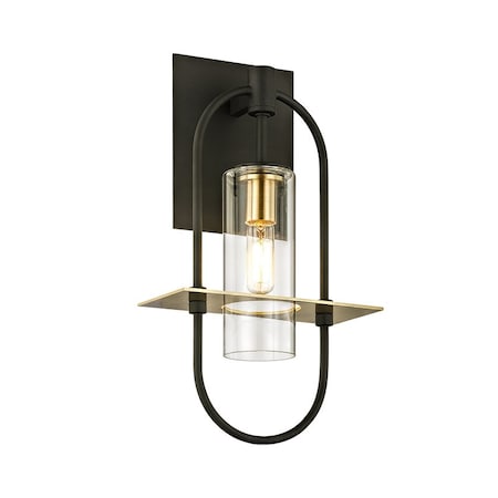 Troy Lighting Smyth 1 Light Wall Sconce 8 In. Dark Bronze AndBrushed Brass B6391