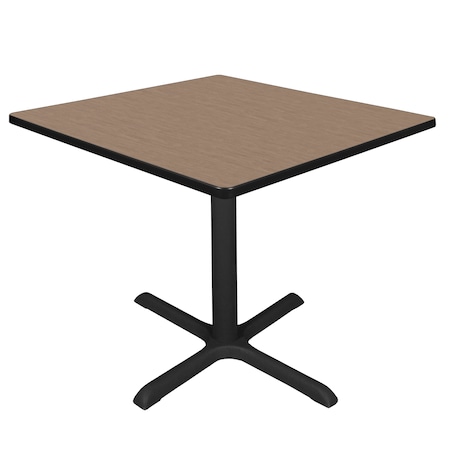 Regency Square Cain Medium X-Base Breakroom Table, 36 in W, 36 in L, Noble Oak TB3636NO
