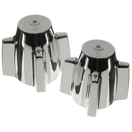 Danco Faucet Handle, Zinc, Chrome Plated, For Central Brass Two Handle TubShower Faucets 88264