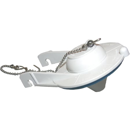 Westlake Pipe & Fittings Coast 3'' Wht Plastic Toilet Flapper with Chain 04-1597