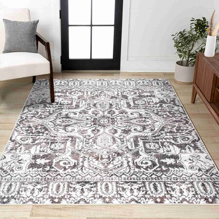 Jonathan Y Scala Grand Medallion Ornate Brown/Ivory 8 ft. x 10 ft. Area Rug MDP500A-8