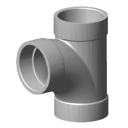 Zoro Select PVC, Tee, 2 in Socket, 2 in Socket 37R461502